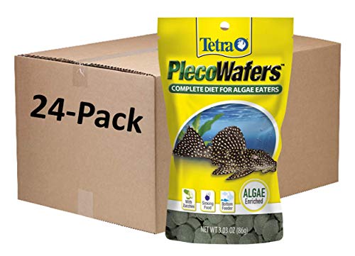 Tetra PlecoWafers Nutritionally Balanced Fish Food For Algae Eaters, 3.03 OZ (Pack of 24)