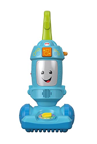 Fisher-Price Laugh & Learn Toddler Toy Light-Up Learning Vacuum Musical Push Along for Pretend Play Ages 1+ Years