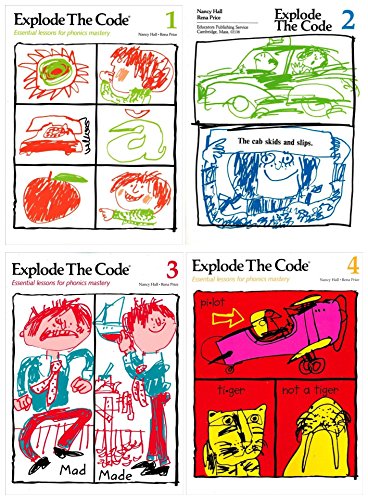 Explode the Code 4 Books SET: Book 1, 2, 3 and 4 (Essential Lessons for Phonics Mastery)