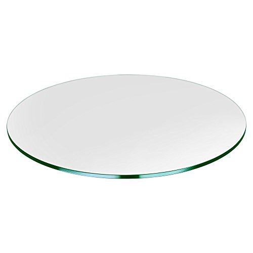 Dulles Glass 12" Round Glass Table Top - Tempered - 3_8" Thick - Flat Polished Glass