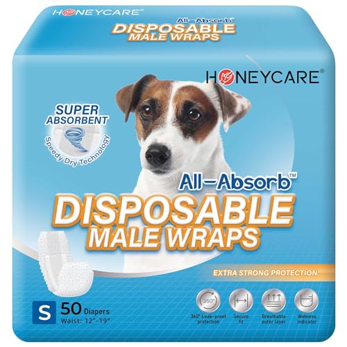 All-Absorb A26 Male Dog Wrap, 50 Count, Small