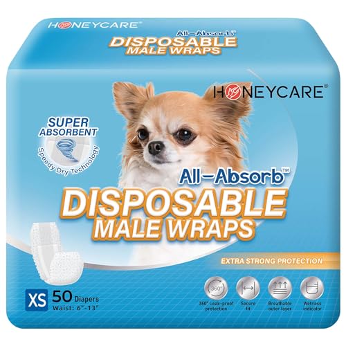 All-Absorb A27 Male Dog Wrap, 50 Count, Extra Small