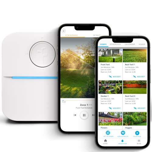 Rachio 3: 8 Zone Smart Sprinkler Controller (Simple Automated Scheduling + Local Weather Intelligence. Save Water w_ Rain, Freeze & Wind Skip), App Enabled, Works w_ Alexa, Fast & Easy Install