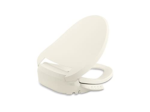 KOHLER 18751-96 PureWash E525 Elongated Warm Water Bidet Toilet Seat, Electric Bidets for Existing Toilets, Adjustable Bidet Sprayer, Biscuit