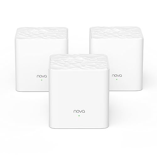 Tenda Nova Mesh WiFi System - Covers 3500 sq.ft - AC1200 Dual-Band Mesh Network for Home Internet - Parental Control - 3-Pack