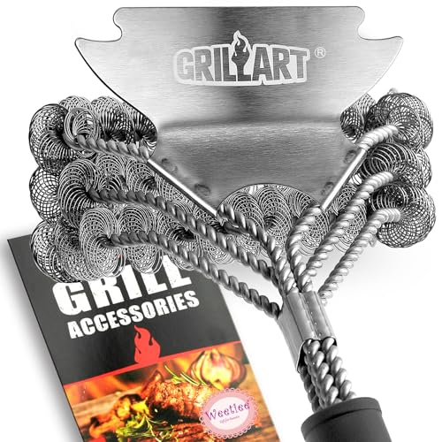 GRILLART Grill Brush and Scraper Bristle Free – Safe BBQ Brush for Grill – 18