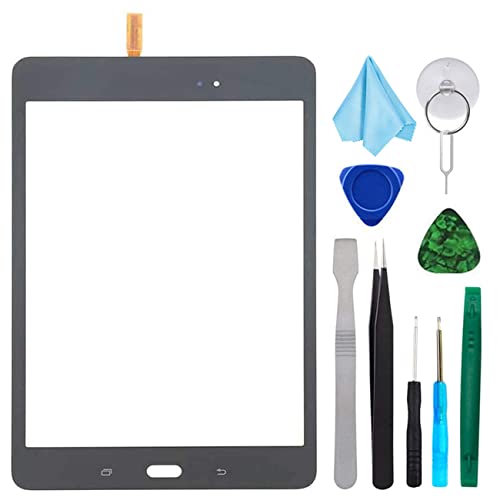 Black Touch Screen Digitizer Glass Replacement for Samsung Galaxy Tab A 8.0 SM-T350 T350 (Not Include LCD) with Tools + Pre-Installed Adhesive