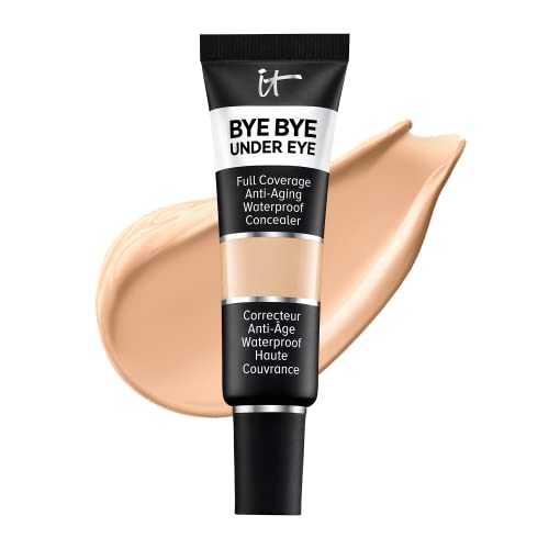 IT Cosmetics Bye Bye Under Eye Full Coverage Concealer - for Dark Circles, Fine Lines, Redness & Discoloration - Waterproof - Anti-Aging - Natural Finish – 14.5 Light Buff (N), 0.4 fl oz