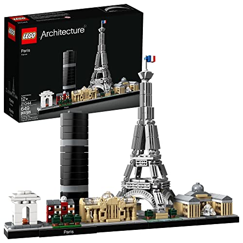 LEGO Architecture Paris Skyline, Collectible Model Building Kit with Eiffel Tower and The Louvre, Skyline Collection, Office Home Décor, Unique Gift to Unleash Any Adult