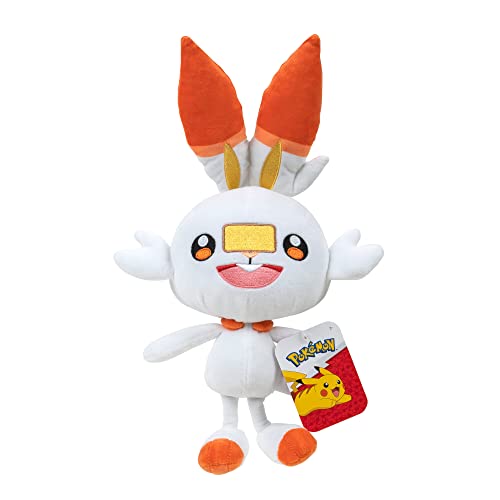 Pokémon Official Sword & Shield 8-Inch Scorbunny Plush - Adorable, Ultra-Soft, Plush Toy, Perfect for Playing & Displaying - Gotta Catch ‘Em All