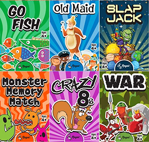 Regal Games Card Games for Kids - Go Fish, Crazy 8