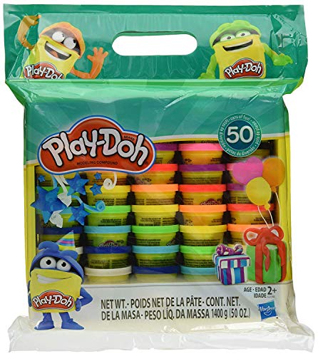 Play-Doh Modeling Compound 50- Value Pack Case of Colors , Non-Toxic , Assorted Colors , 1-Ounce Cans