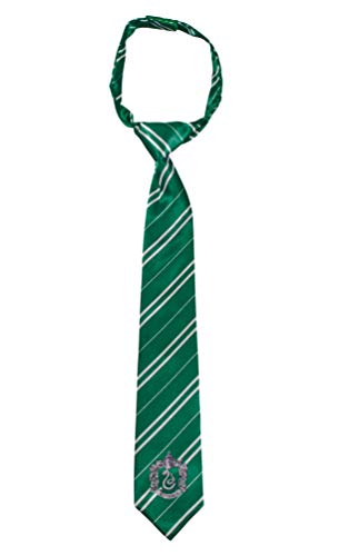 Disguise Harry Potter Slytherin House Kids Tie, Costume Breakaway Child Size Necktie,Green & Gray, 17"