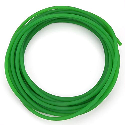 PU Transmission Belt,Walfront High-Performance Round Belting Green Rough Surface PU Polyurethane Round Belt for Drive Transmission(6mm10m)