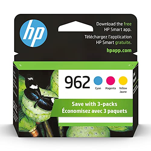 HP 962 Cyan, Magenta, Yellow Ink Cartridges (3 pack) |3YP00AN