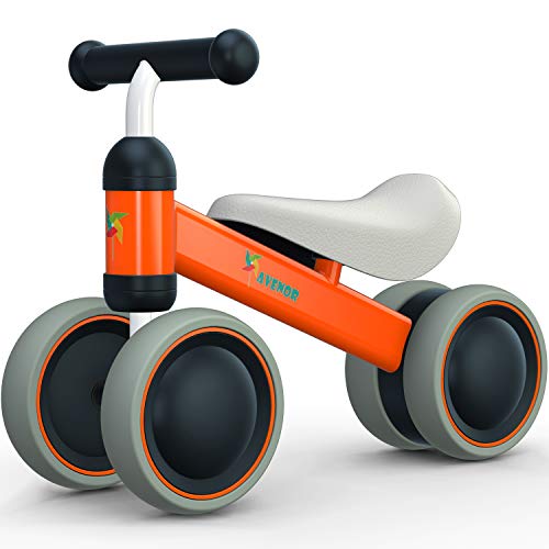 AVENOR Baby Balance Bike Toys for 1 Year Old Gifts Boys Girls 10-24 Months Kids Toys Toddler Best 1st Birthday Girl Boy Gift Children Walker Baby Walker No Pedal Infant 4 Wheels Bicycle