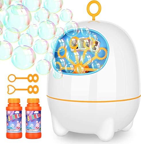 Victostar Bubble Machine, Automatic Bubble Machine for Kids with Bubbles Solutions (17 oz Total) Bubble Blowing for Outdoor Indoor