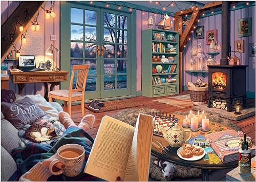 Ravensburger Cozy Retreat 500 Piece Large Format Jigsaw Puzzle for Adults - 14967 - Every Piece is Unique, Softclick Technology Means Pieces Fit Together Perfectly