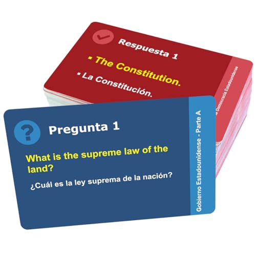 US Citizenship Flash Cards 2024: Study Guide: Ciudadania Americana Spanish and English. 100 Flash Cards incluye Audios Online. USCIS 100 Preguntas y respuestas