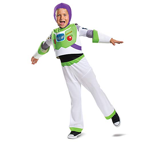 Disguise Disney Toy Story Toddler Buzz Lightyear Classic Costume, White, 3T_4T