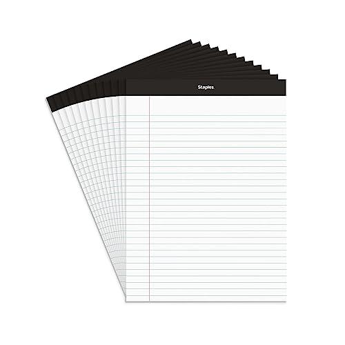 TRU RED 163865 Notepads 8.5-Inch X 11.75-Inch Wide White 50 Sh_Pad 12 Pads_Pk