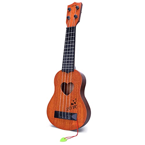 YEZI Kids Toy Classical Ukulele Guitar Musical Instrument, Brown