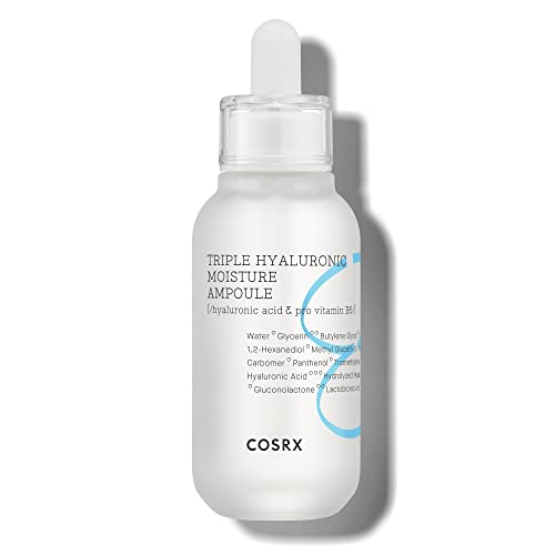 COSRX Hydrium Triple Hyaluronic Moisture Ampoule, 40ml _ 1.35 fl.oz | Hyaluronic Acid Viscous Serum | Korean Skin Care, Animal Testing Free, Paraben Free