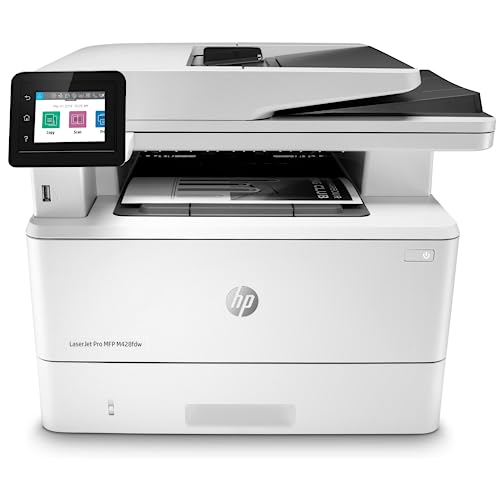 HP LaserJet Pro MFP M428fdw Wireless Monochrome All-in-One Printer with built-in Ethernet & 2-sided printing, works with Alexa (W1A30A)