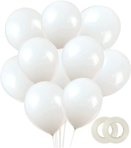 Latex Balloons, 100-Pack, 12-Inch, White Balloons