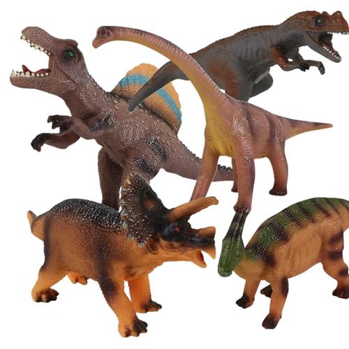 Winsenpro 5PCS Jumbo Dinosaur Set,13" Realistic Looking Dinosaur Toys for Kids Party Gift,Boys Girls Children