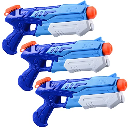 HITOP 3 Pack Water Guns for Kids Squirt Water Blaster Guns Toy Summer Swimming Pool Beach Sand Outdoor Water Fighting Play Toys Gifts for Boys Girls Children