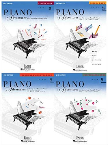 Faber Piano Adventures Level 2A Set (4 Books) 2nd Edition - Lesson, Theory, Technique & Artistry, Performance