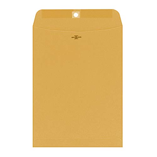 Mead Clasp-Gummed Catalog Envelopes, 6" x 9", Brown Kraft, 100_Box (CO955)