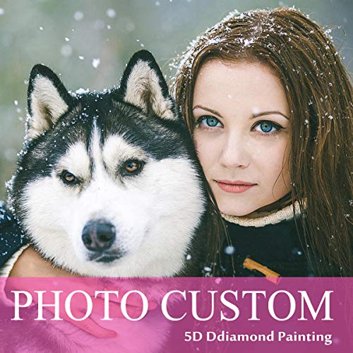 Custom Diamond Painting Kits Full Drill for Adults, Personalized Photo Customized Diamond Painting, Private Custom Your Own Picture (Round Drill, 15.8x15.8inch_40x40cm)