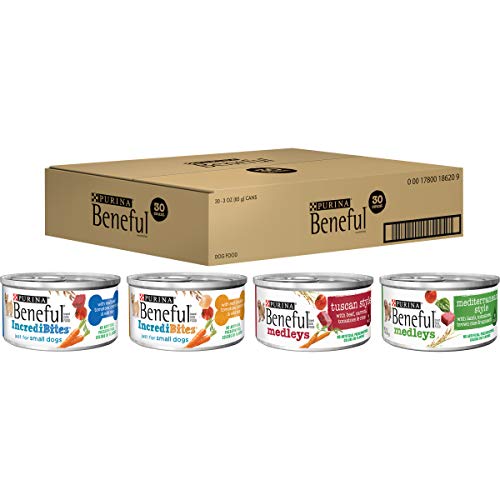 Purina Beneful Wet Dog Food Variety Pack, Incredibites & Medleys - (30) 3 oz. Cans