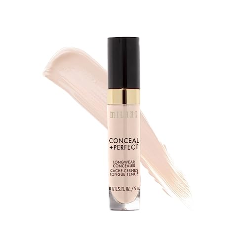 Milani Conceal + Perfect Longwear Concealer - Ivory Rose (0.17 Fl. Oz.) Vegan, Cruelty-Free Liquid Concealer - Cover Dark Circles, Blemishes & Skin Imperfections for Long-Lasting Wear