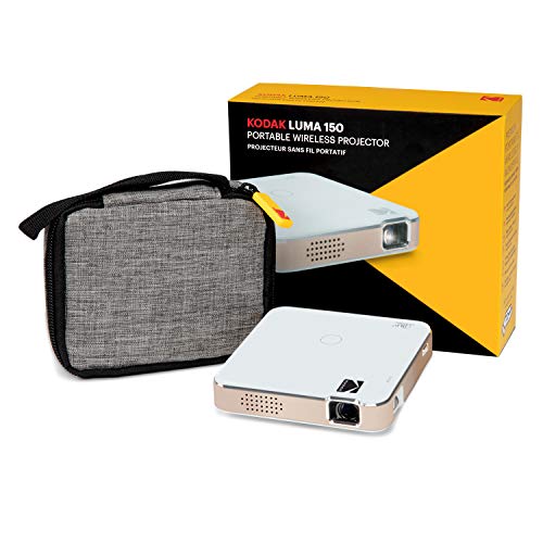 KODAK Luma 150 Pocket Projector | Portable Movie Projector w_Built-in Speaker for Home & Office Produces Images Up to 150” - Includes Soft Case