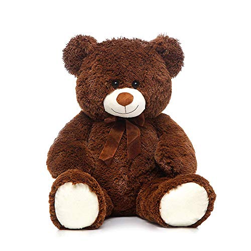 Toys Studio 36 inch Big Teddy Bear Cute Giant Stuffed Animals Soft Plush Bear for Girlfriend Kids, Dark Brown