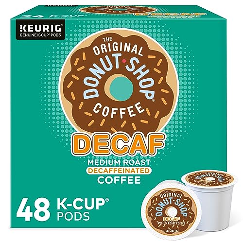 The Original Donut Shop Decaf Keurig Single-Serve K-Cup Pods, Medium Roast Coffee, 48 Count (Pack of 1)