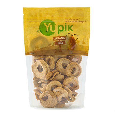 Yupik Organic Dried Apple Rings, 1 lb, Kosher, Soft Dried Fruits, Peeled Apple Slices, No Added Sugar, Oil-Free, Source of Fiber, Healthy Snacks, Ideal for Baking & Topping