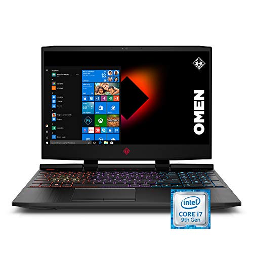 OMEN by HP 2019 15-inch Gaming Laptop, 9th Gen Intel i7-9750H, NVIDIA GeForce RTX 2070 with Max-Q (8 GB), 16 GB RAM, 512 GB Solid-State Drive, VR Ready, Windows 10 Home (15-dc1060nr, Shadow Black)