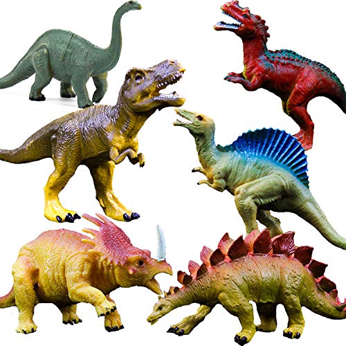 OuMuaMua Realistic Dinosaur Figure Toys, 6 Pack 6