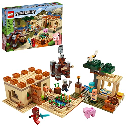 LEGO Minecraft The Villager Raid 21160 Building Toy Action Playset for Boys and Girls Who Love Minecraft (562 Pieces)