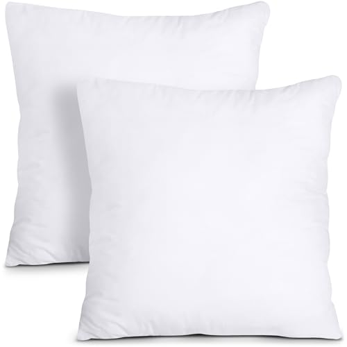 Utopia Bedding Throw Pillows Insert (Pack of 2, White) - 12 x 12 Inches Bed and Couch Pillows - Indoor Decorative Pillows