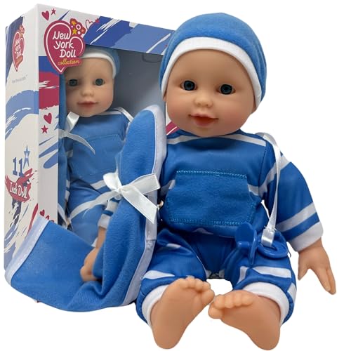 The New York Doll Collection 11 inch Soft Body Doll in Gift Box - Award Winner & Toy 11" Baby Doll (Boy)