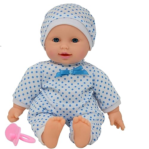 11 inch Soft Body Boy Baby Doll in Gift Box - Doll Pacifier Included -Toy Dolls for Boys and Toddlers