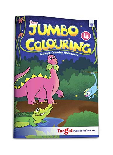 Blossom Jumbo Creative Colouring Book for Kids 8 years to 10 years old | Best Gift for Drawing and Painting | Copy Coloring Book for Kids with Color Reference Guide | A3 Colour Book for Kids | Level 4