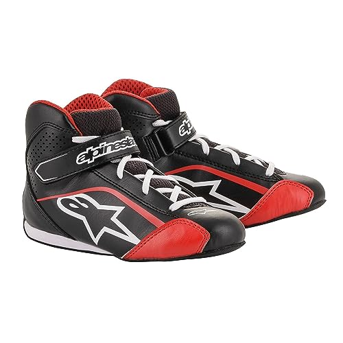 Alpinestars TECH-1 K S. SHOES - BLACK_WHITE_RED - 12.5