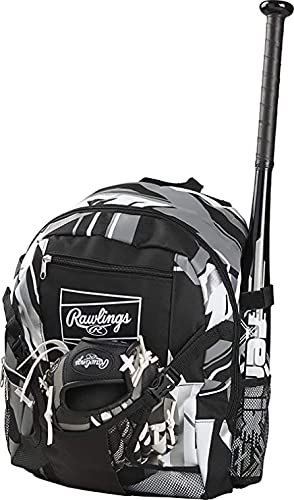 Rawlings | REMIX Backpack Equipment Bag | T-Ball & Youth Baseball _ Softball | Black