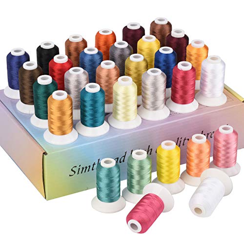 Simthread 32 Madeira Colors Polyester Embroidery Machine Thread Kit 500M (550Y) Similar to Madeira Robinson-Anton Color - Assorted Color 3